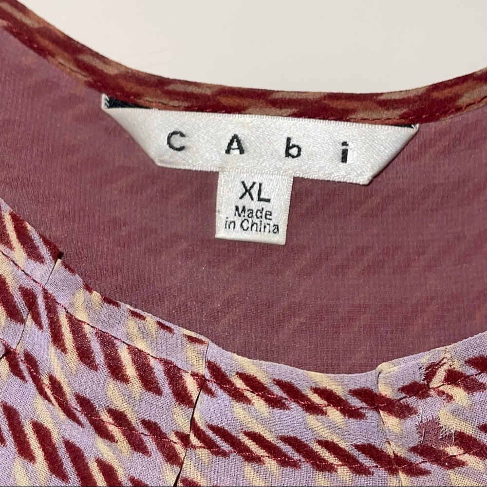 CAbi Pleated Tank Top Hoodstooth #555 Spaghetti Straps XL New Without Tags - Picture 11 of 16